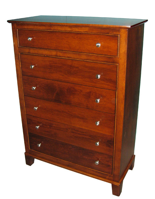 Fifth Avenue 6 drawer chest, -solid wood, locally built, custom made to order furniture, Canadian made