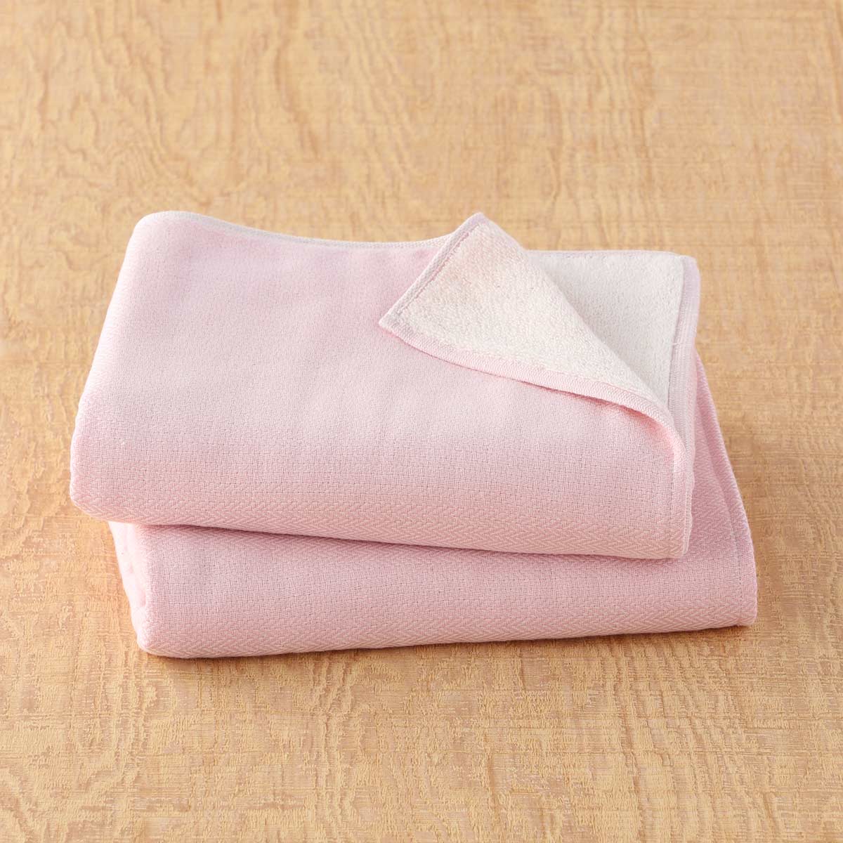 Wine dyed organic gauze and pile towel