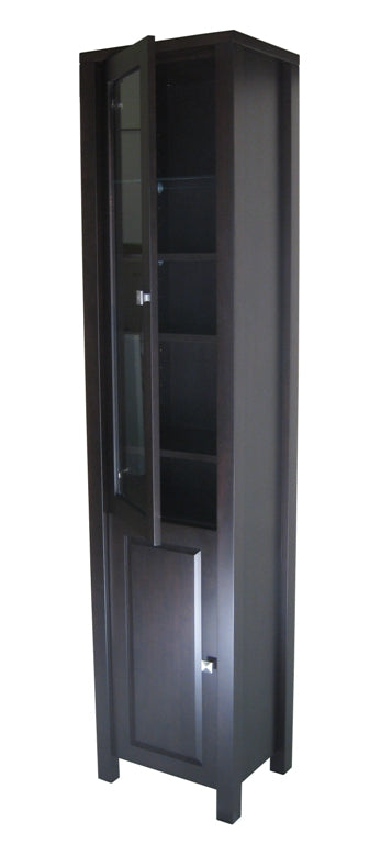 Boxwood Curio/Wine Cabinet - open door