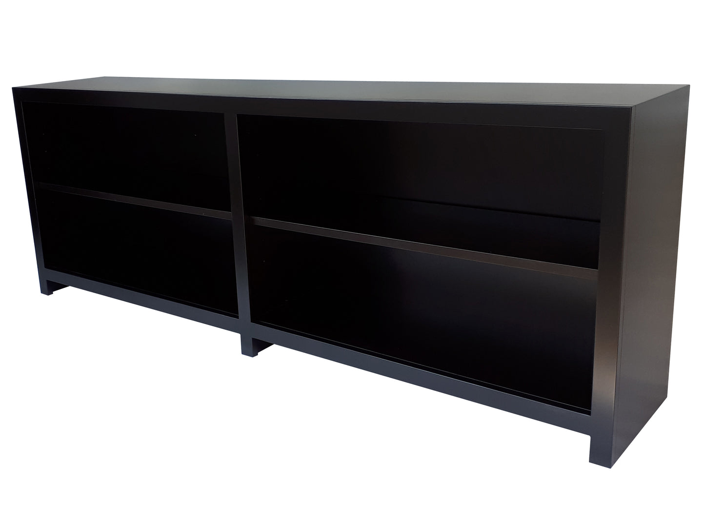 ColemanLow and Wide Bookcase - angle view black stain