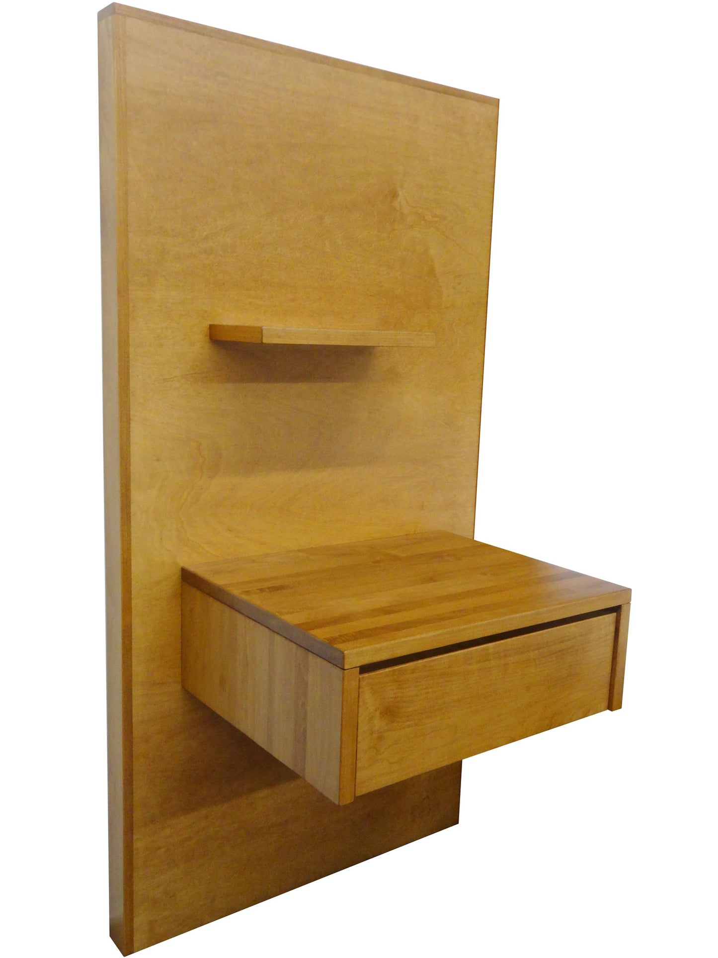 Muse LA Nightstand - view of built-in nightstand and optional shelf