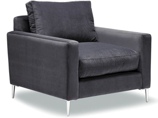 Lark Chair by Stylus- solid wood frame, fully upholstered, locally built, made to order furniture, Canadian made