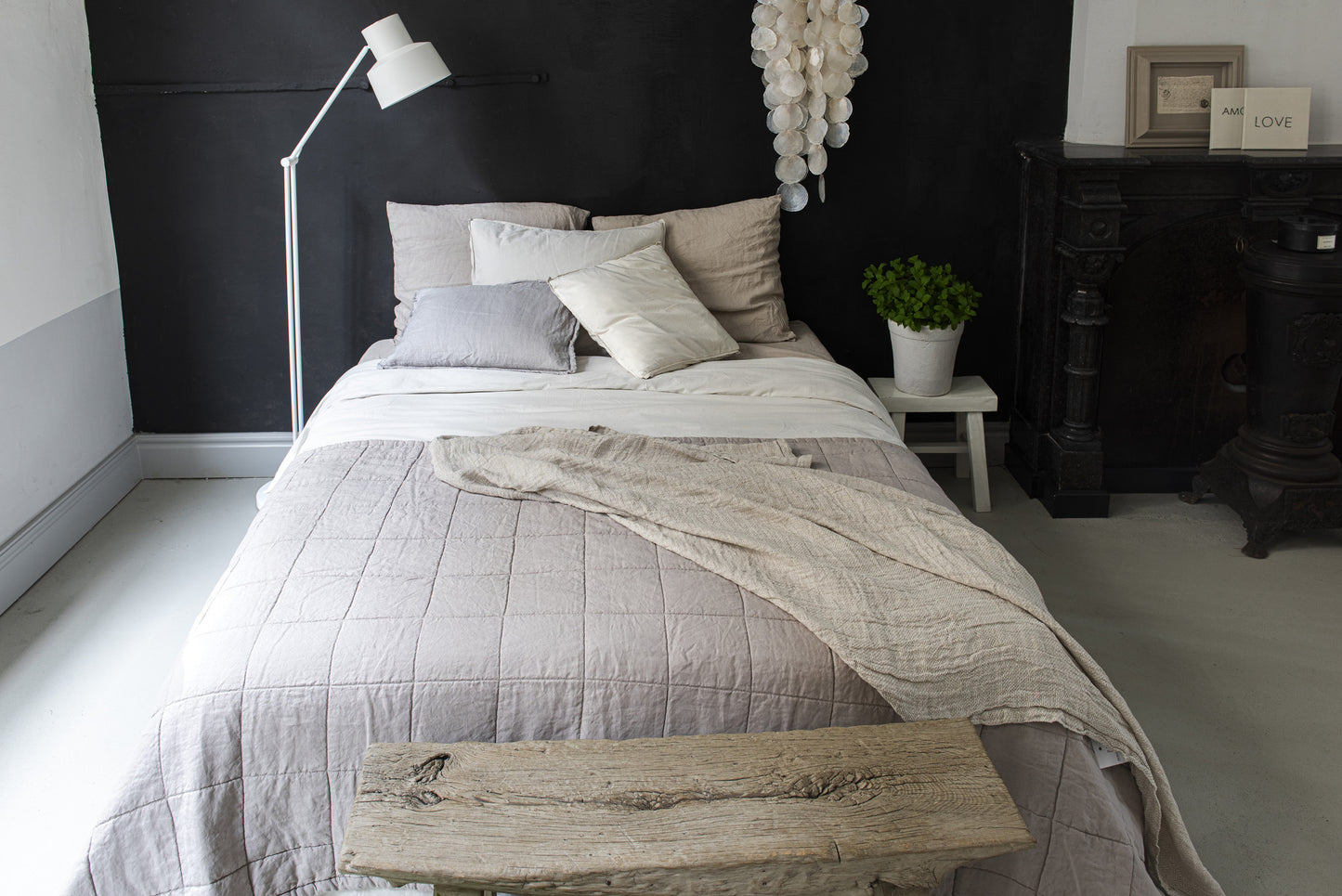The Luca Duvet, part of our luxury bed linens collection, with satin cotton on one side and percale cotton on the other.