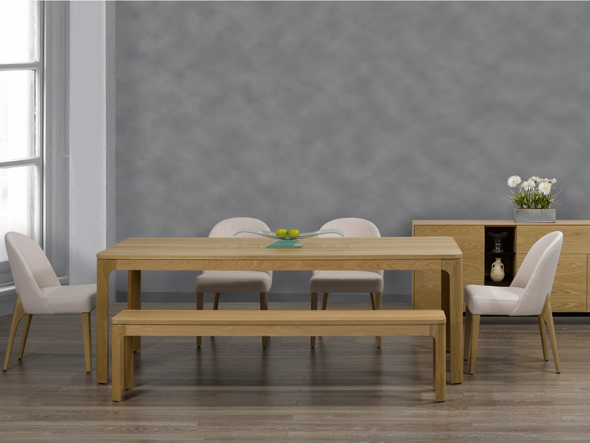 Naasko Bench - front view