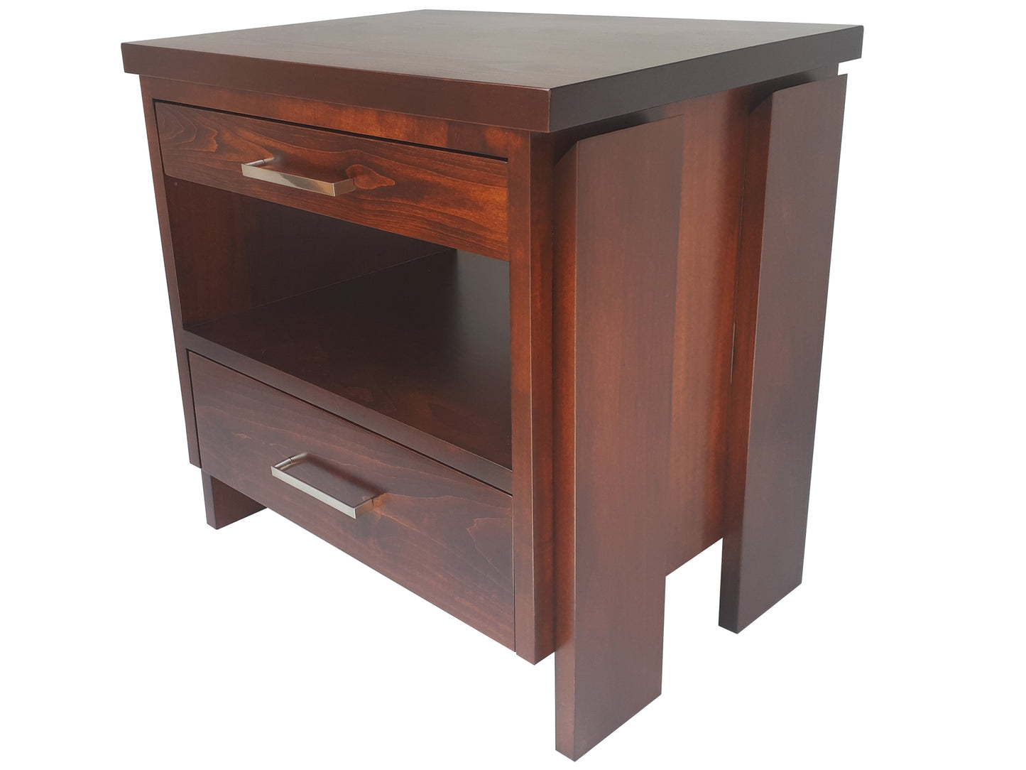 Tonfino nightstand - solid wood, locally built, Canadian made, in-house design, custom made to order furniture.