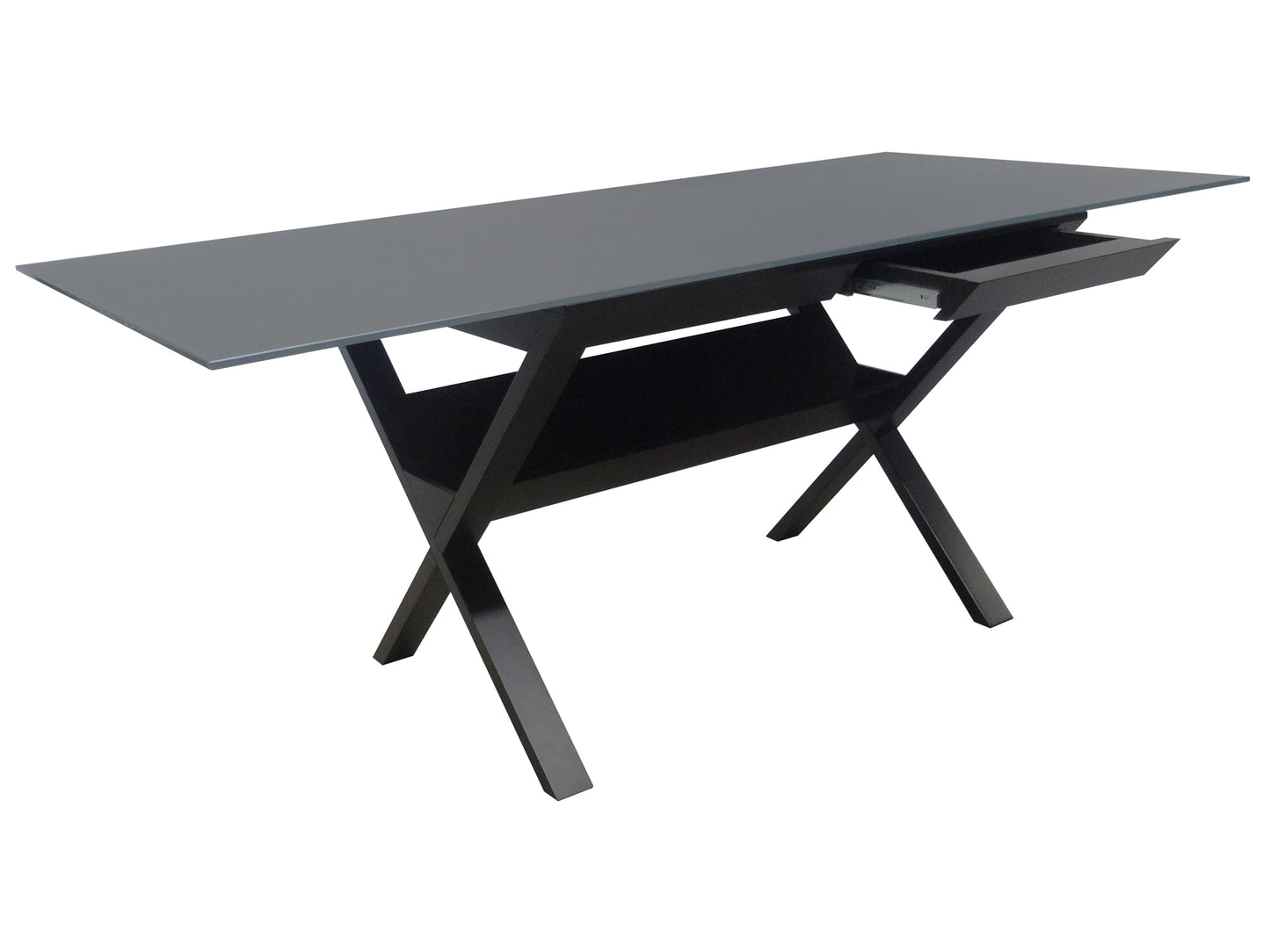 Muse Paris Desk - angle view with open drawer