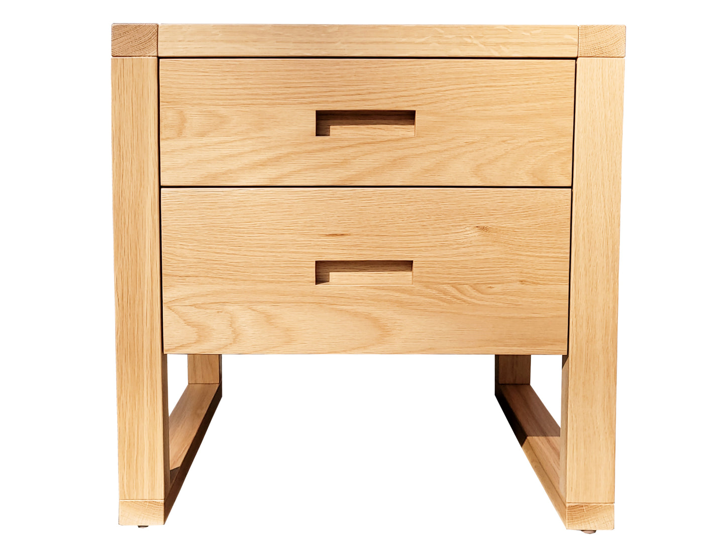 Tangent 2 DraweTangent Two Drawer nightstand in Rift Cut White Oak 2r Nightstand Natural Finish