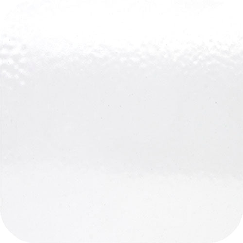 White powder coat finish on steel