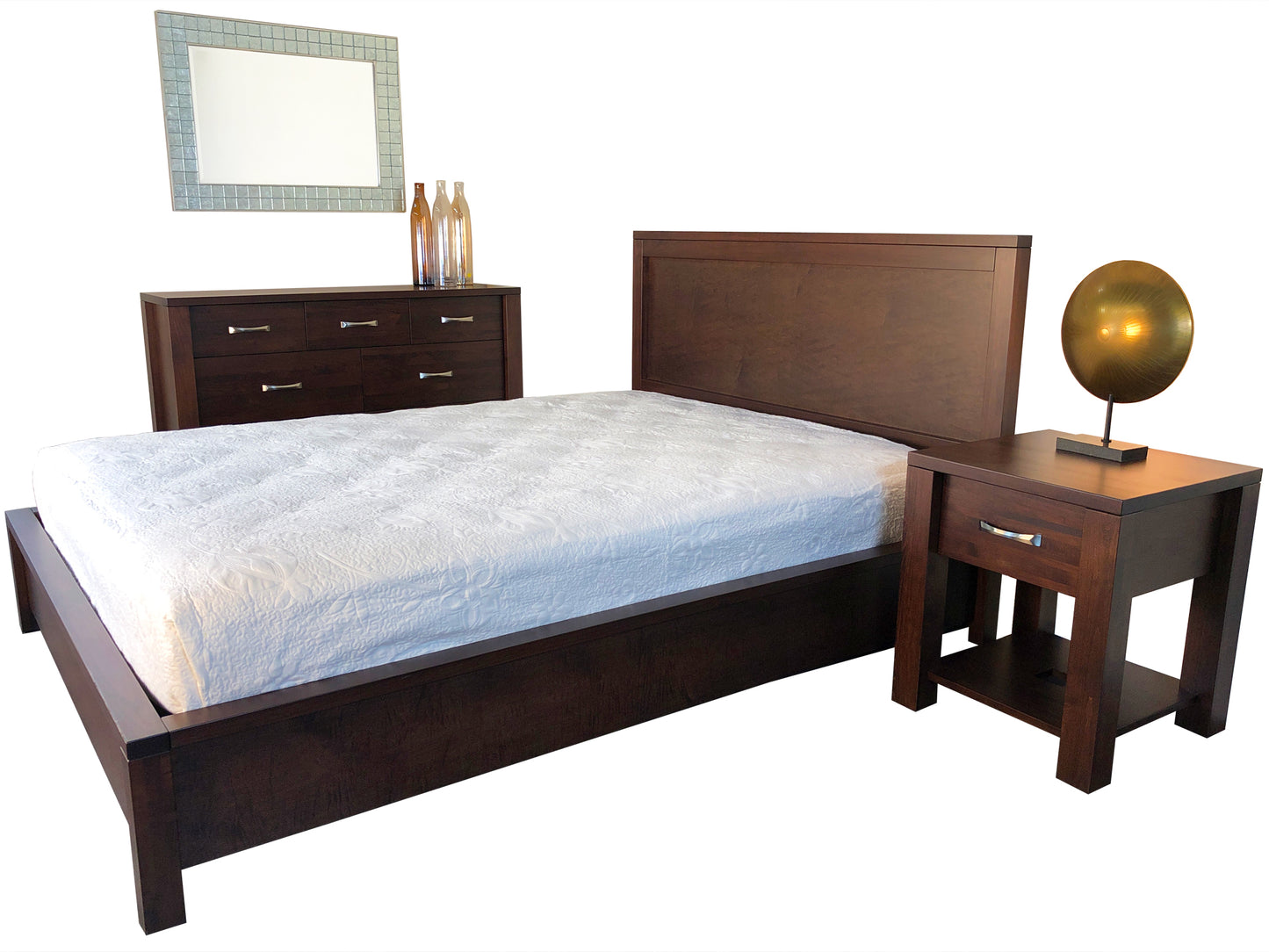 Zen Bed - shown with Boxwood bedroom set
