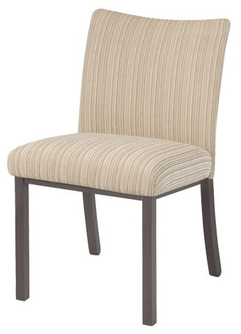 Biscaro dining chair by Trica - welded steel, Canadian made, fully upholstered custom built furniture