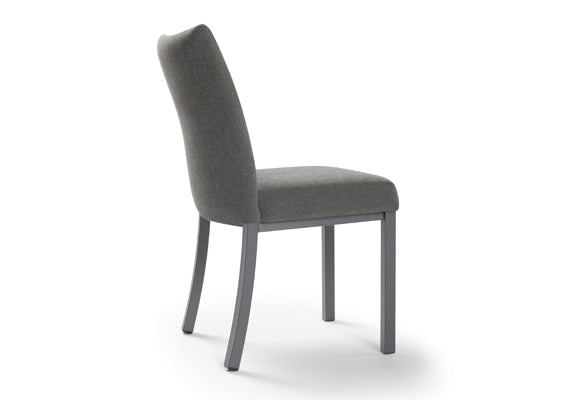 Biscaro dining chair by Trica - welded steel, Canadian made, fully upholstered custom built furniture
