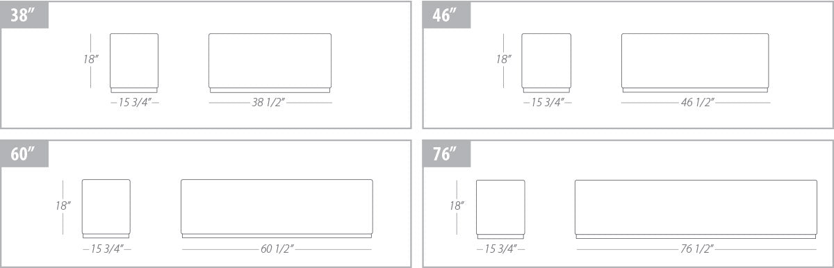 Sponge bench by Trica, spec sheet