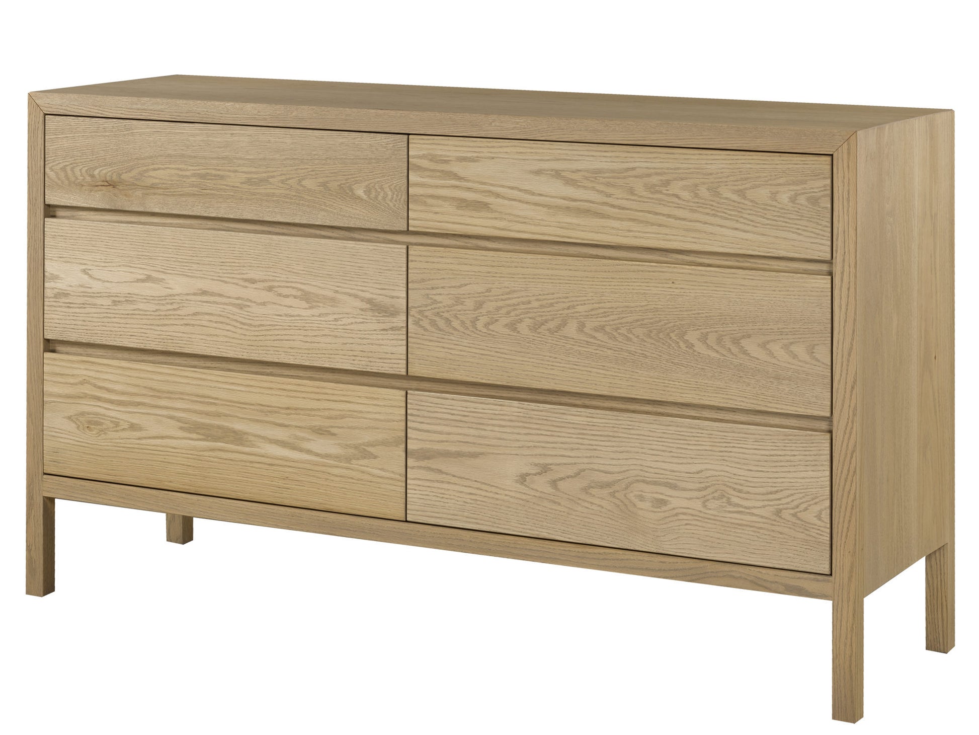 Sula 6 drawer dresser shown in White Oak