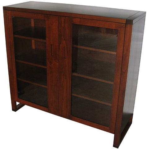 Tangent Bookcase with adjustable shelves - glass doors standard option