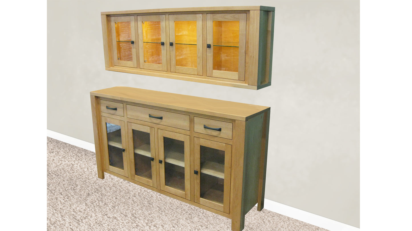 Custom Boxwood Server with Floating hutch