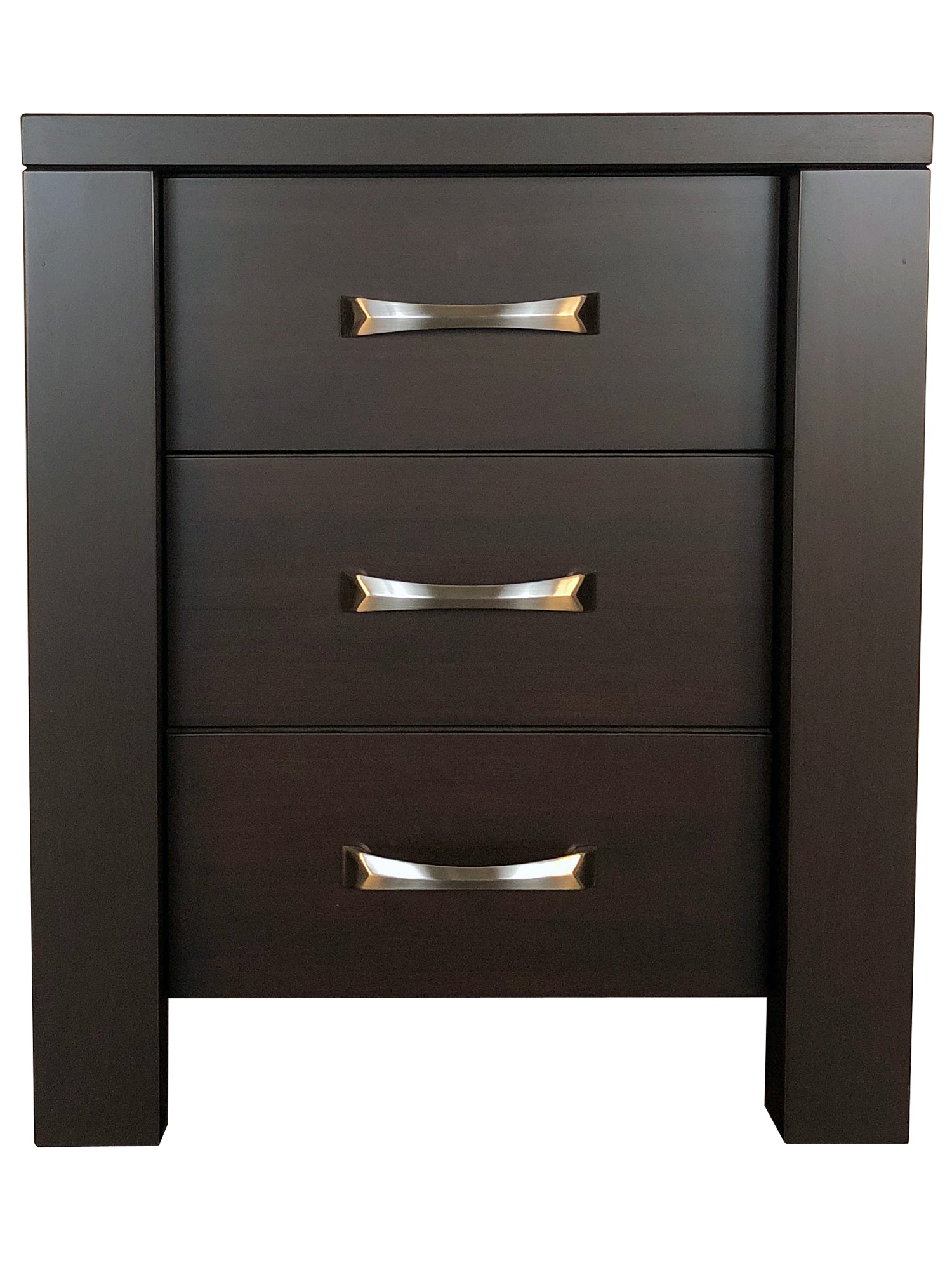 Boxwood 3 Drawer Nightstand - front face