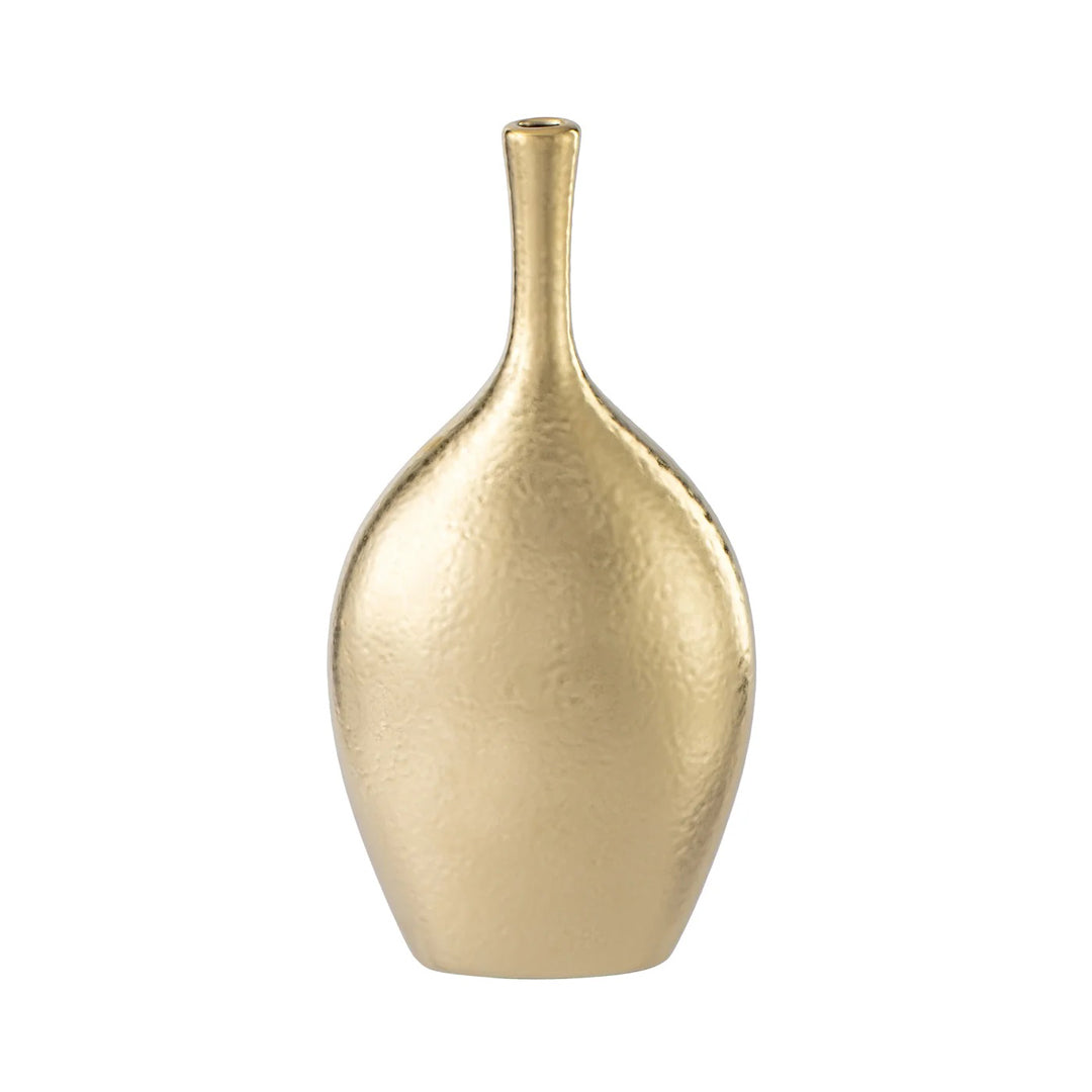 Lilo Dimpled Ceramic Vase Gold