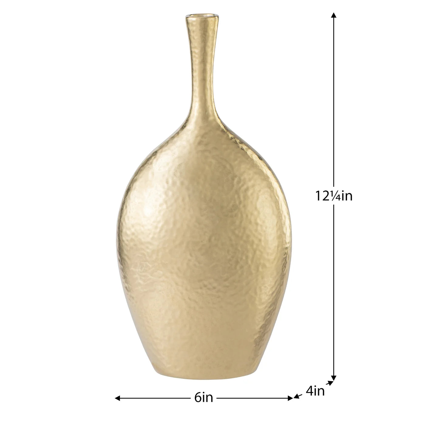 Lilo Dimpled Ceramic Vase Gold