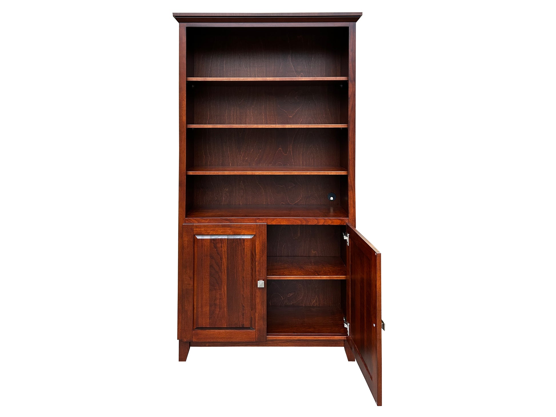 Mission bookcase 72"h x 36"w x 12"d -Maple coco stain 