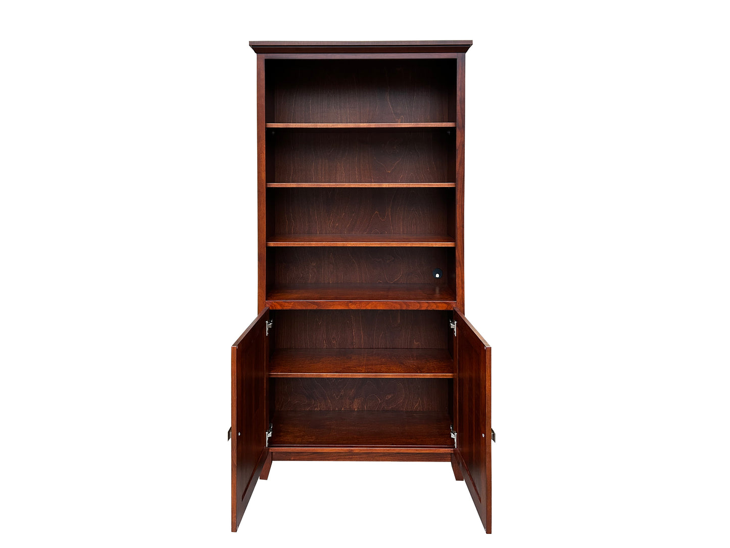 Mission bookcase 72"h x 36"w x 12"d - Maple coco stain 