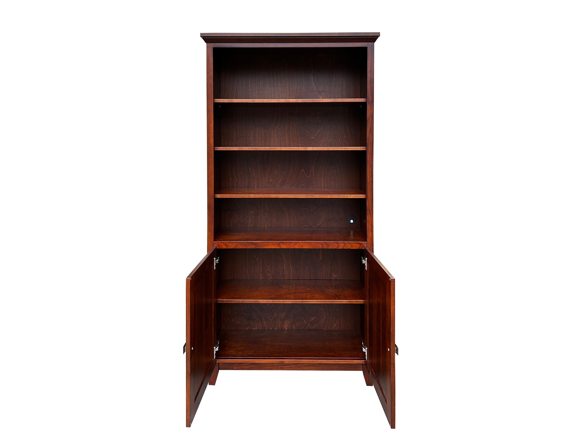 Mission bookcase 72"h x 36"w x 12"d - Maple coco stain 