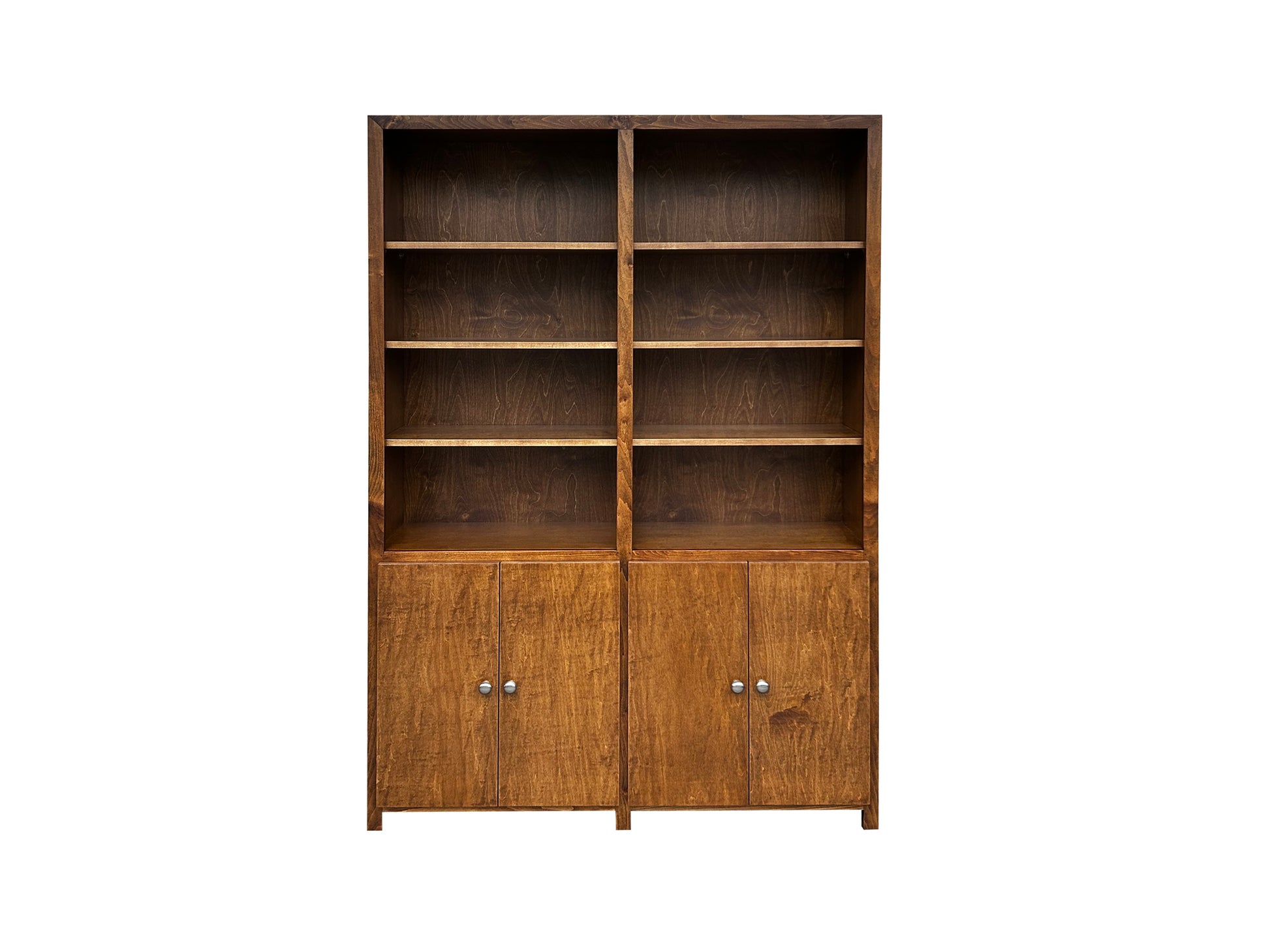 Mission bookcase 72"x 48"x 12"d with doors
