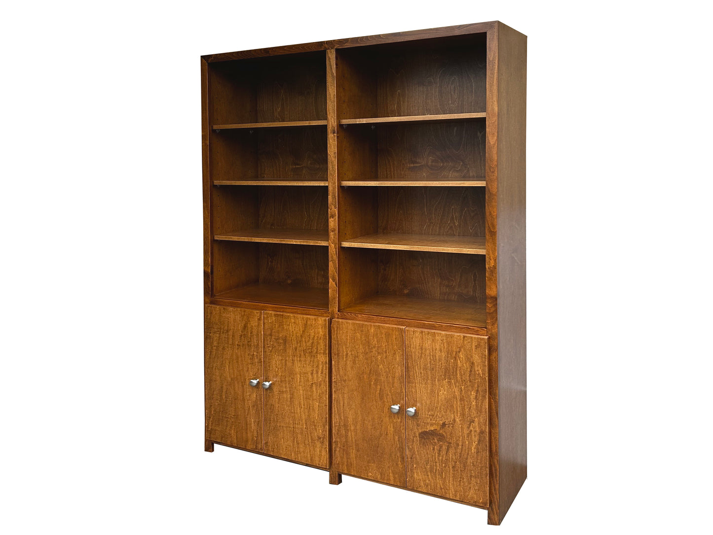 Mission bookcase 72"x 48"x 12"d with doors - Angle view