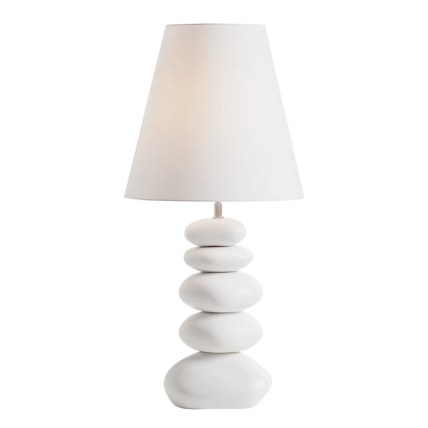 Oslo Ceramic White Stacked Stone Table Lamp