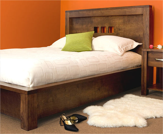 Boxwood Bed, a Canadian made in-house design this solid wood bed is customizable
