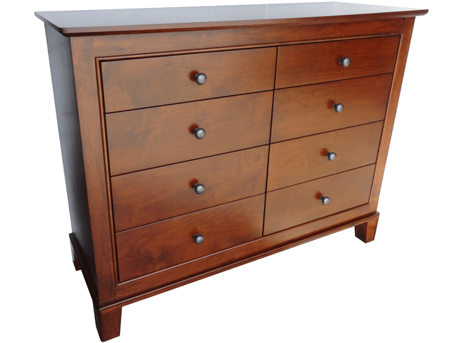 5th Ave. 8 drawer dresser- -solid wood, locally built, custom made to order furniture, Canadian made