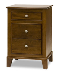 Fifth Avenue nightstand - 3 drawer, solid wood, custom built to order furniture, locally built, Canadian made,
