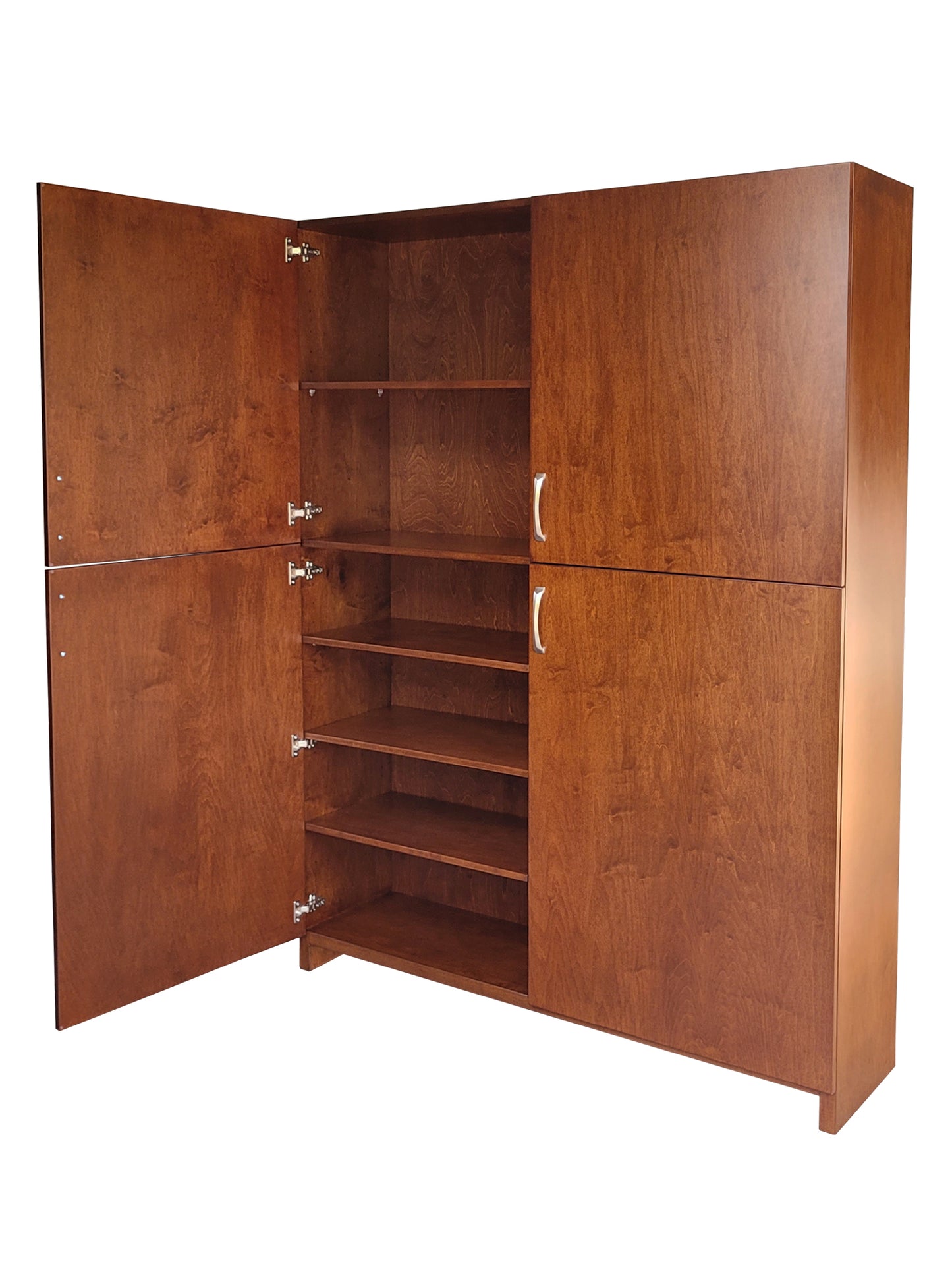 Boxwood Bookcase - custom 4 door tall wide with open doors | Custom Example