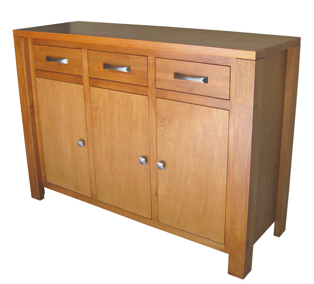 Boxwooed Server - shown with solid wood plank doors | Custom Example