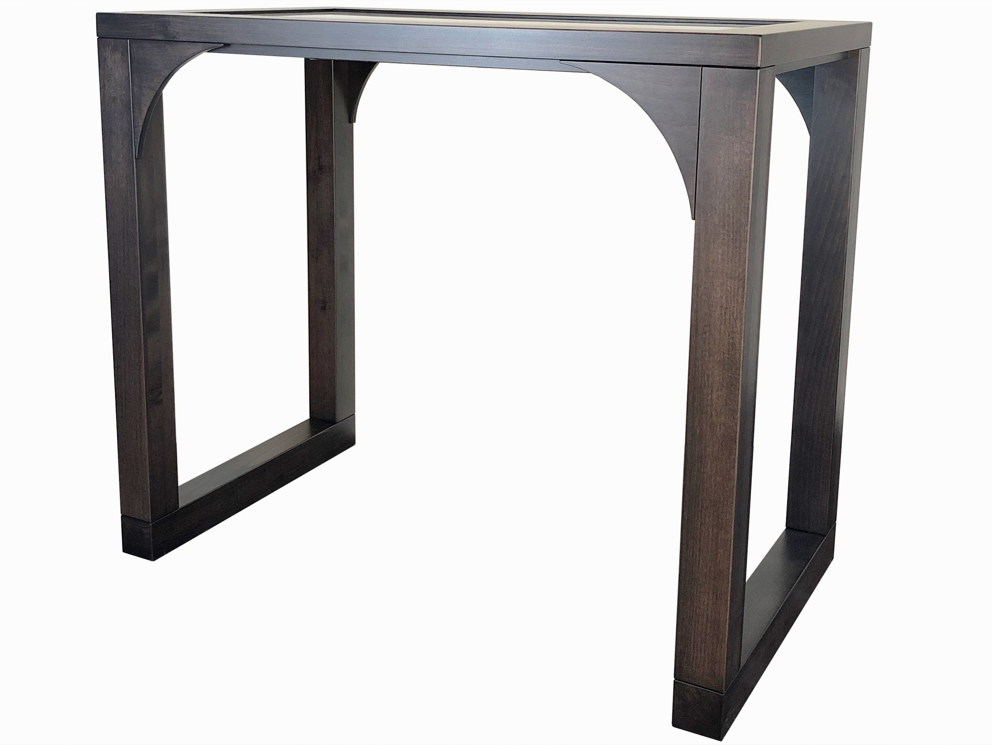 Muse Chelsea Marble and Maple console table - angle view