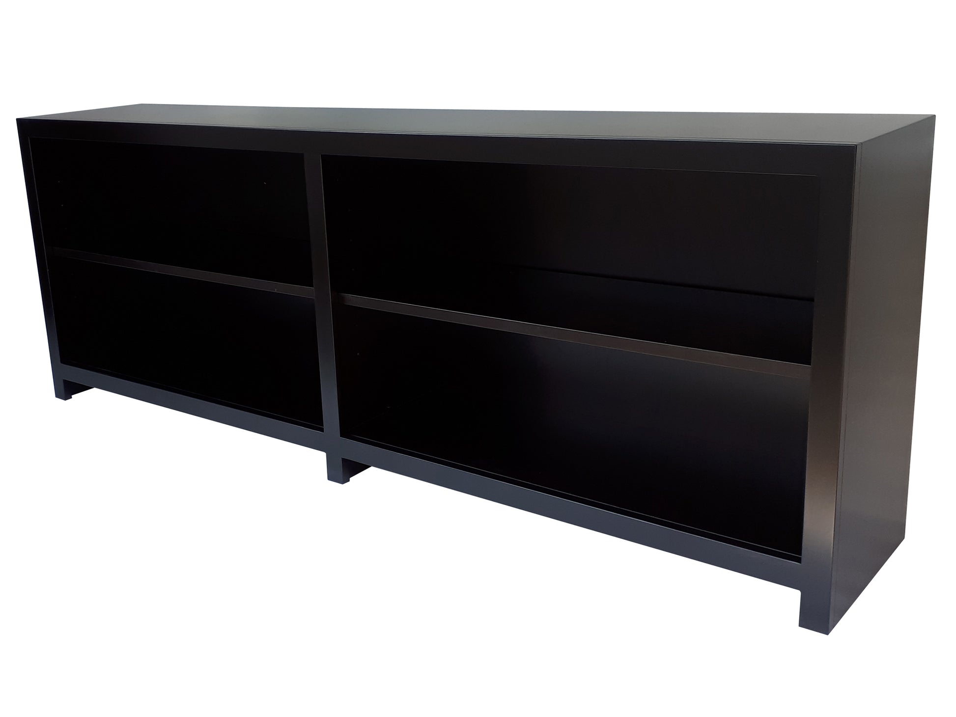 ColemanLow and Wide Bookcase - angle view  black stain