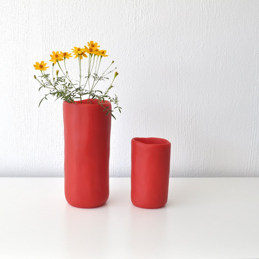 TinaFrey- Vase Collection in Red resin accessories
