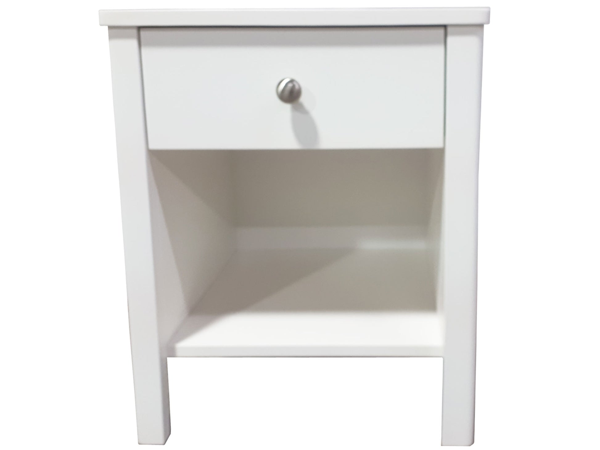 Dunbar nightstand 2 - dove white, locally built, Canadian made, custom in-house design furniture