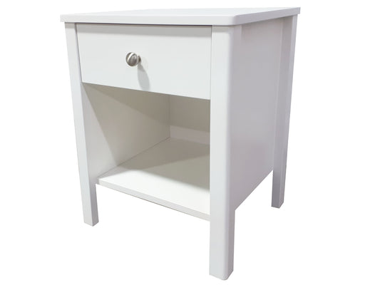 Dunbar nightstand with a painted finish, this is a Canadian made, custom in-house design furniture