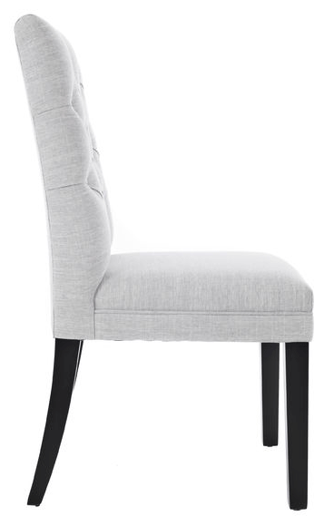 Ellis deep tufted dining chair side view