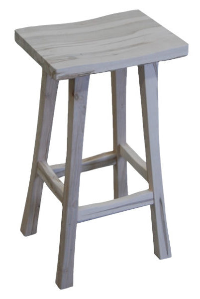 Mission Saddle Stool - solid wood, Canadian built by Cardinal Woodcraft|