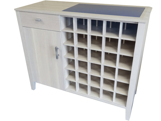 Muse Wine Server, for storage of both wine and liquor, this solid wood BC built cabinet is our own design