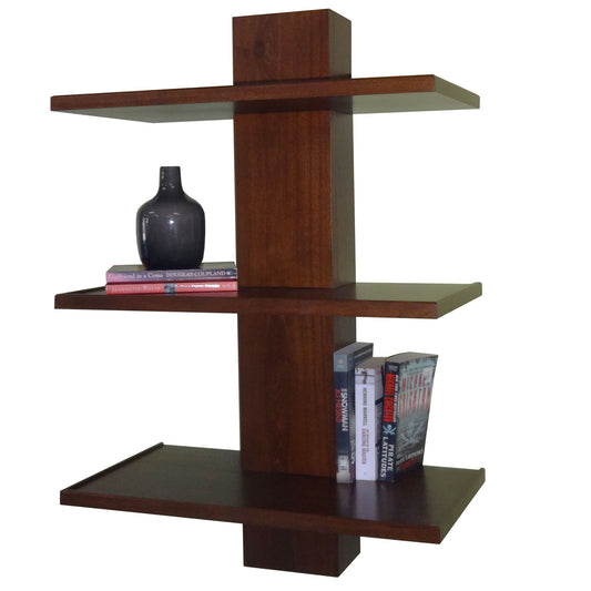 Blackcomb Shelving Short Version is a modern wall mounted floating wood shelving unit made in solid wood, locally made.
