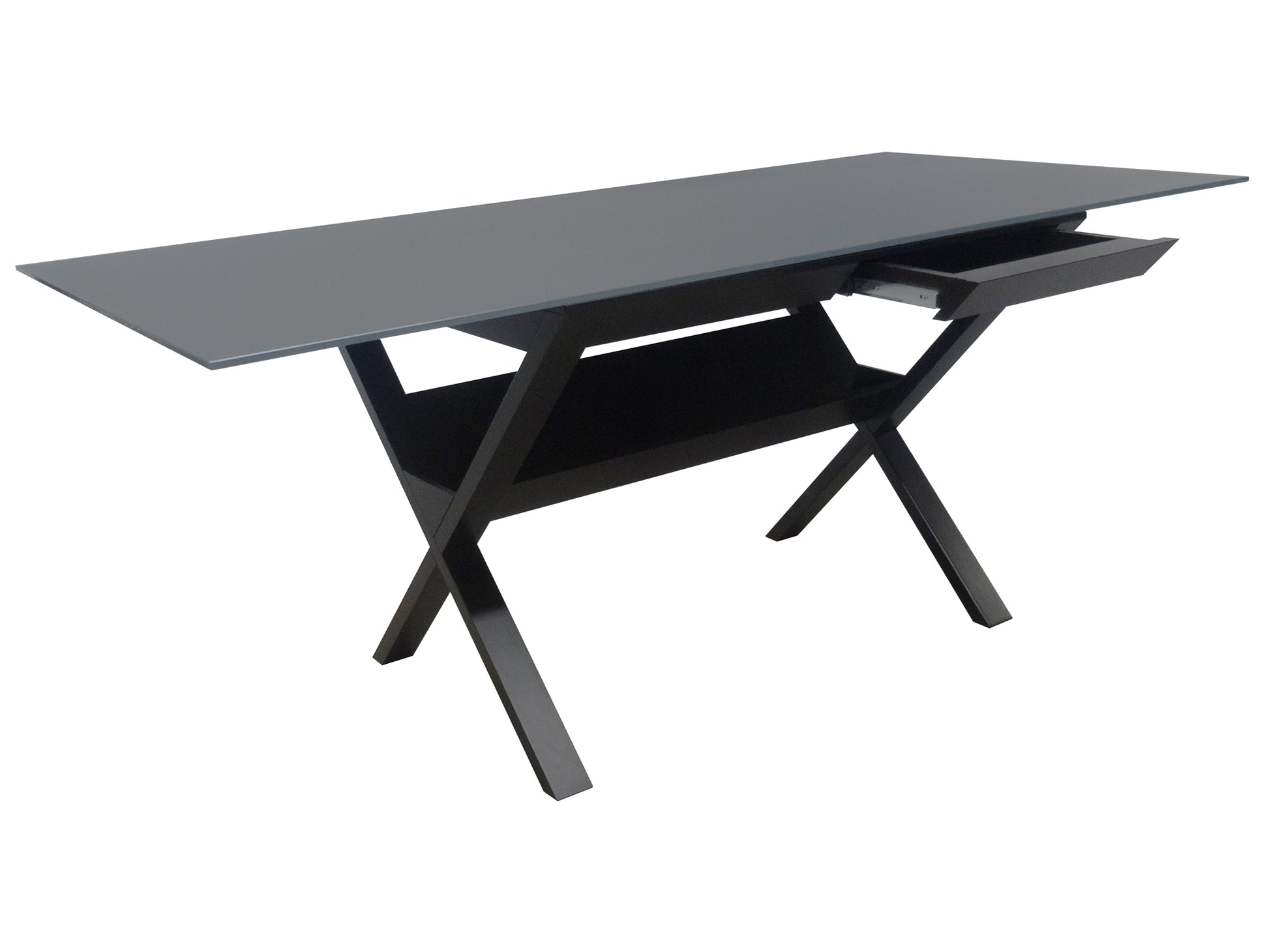 Muse Paris Desk - angle view with open drawer