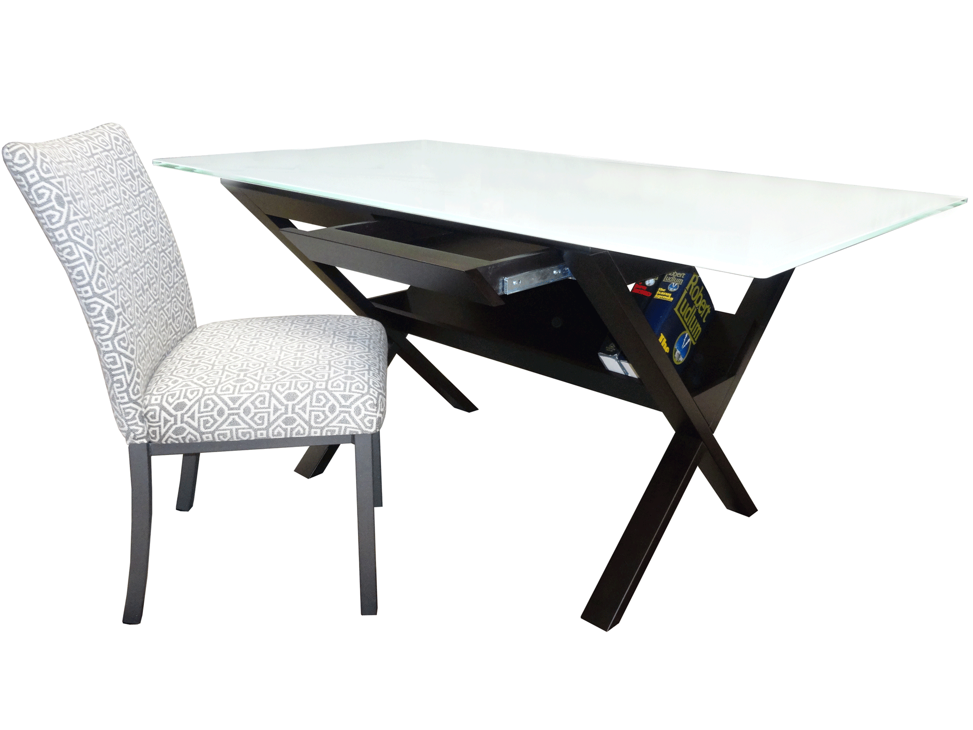 Muse Paris Table/Desk - with chair and open drawer