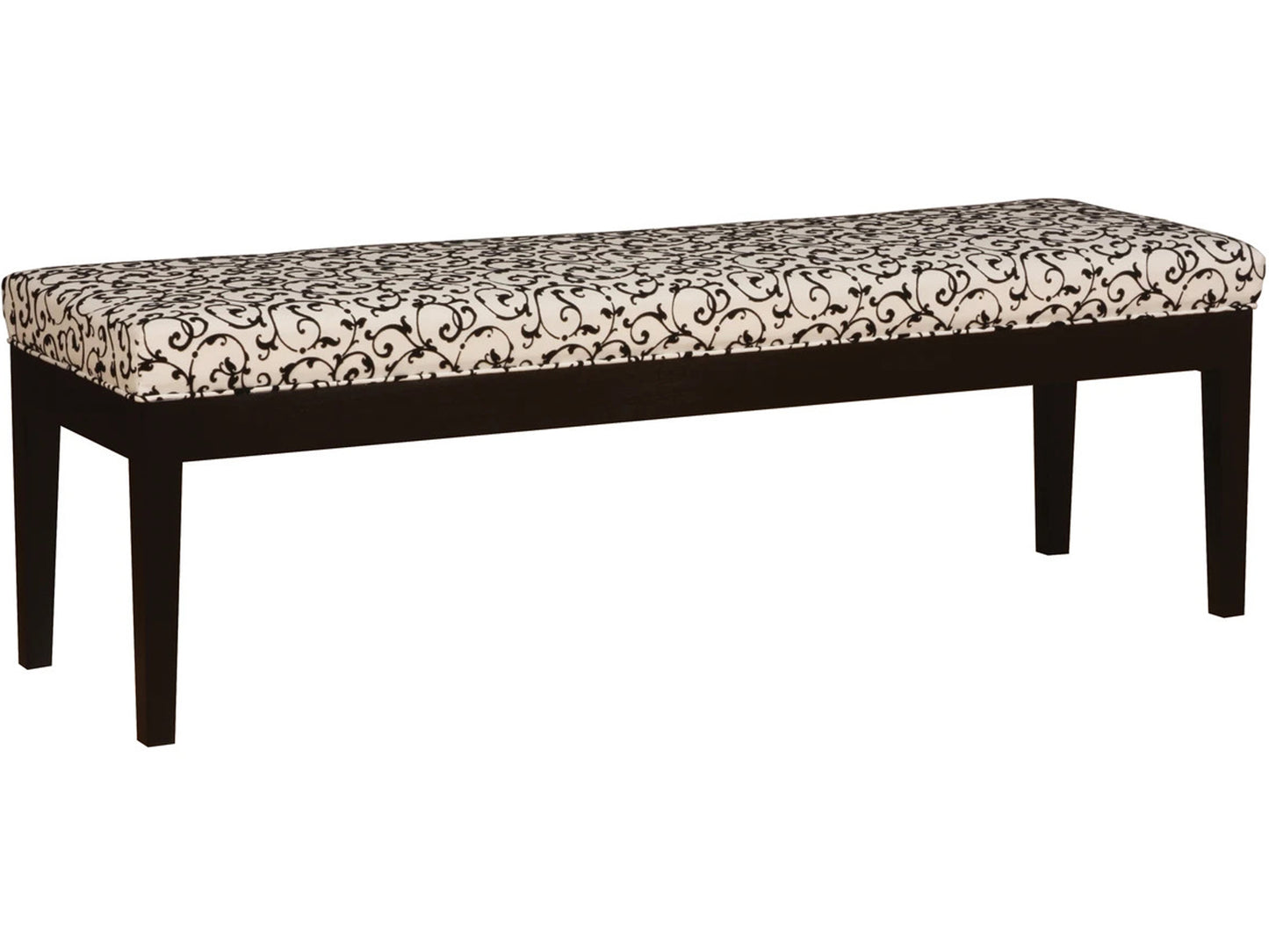 Paris upholstered bench, -Solid wood, Canadian built, locally built, custom built furniture,