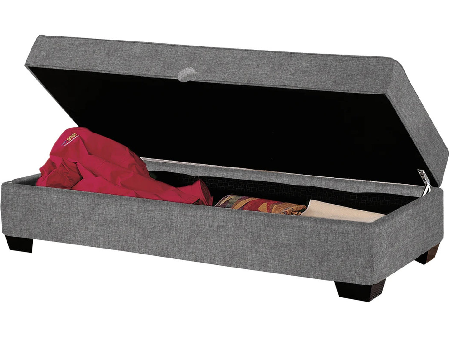 Vortex ottoman by Van Gogh Designs - solid wood frame, fully upholstered, locally built to order furniture, Canadian made