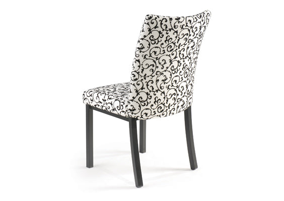 Biscaro Plus Dining chair by Trica- welded steel, Canadian made, fully upholstered custom built furniture