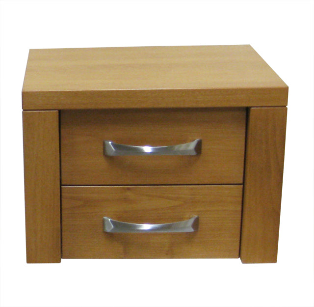 Boxwood Floating 2 drawer Nightstand -  front view