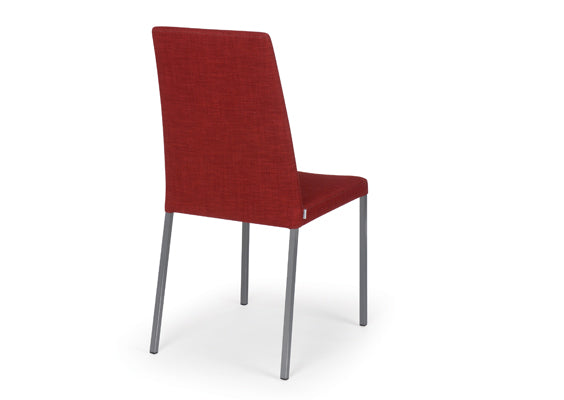 Muse chair by Trica- welded steel, Canadian made, fully upholstered custom built furniture