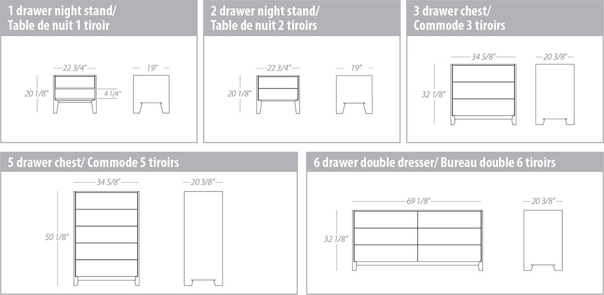 Mystere nightstand- solid oak & welded steel, made in Canada